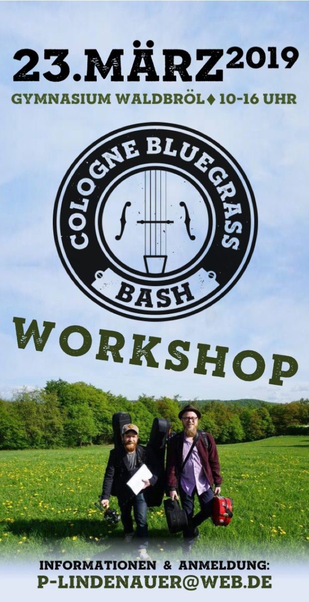 Flyer Cologne Bluegrass Bash Workshop März 2019